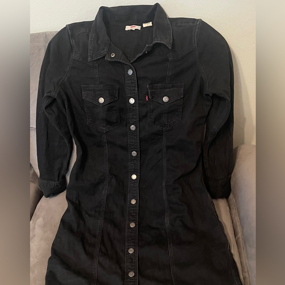 Levi's Black Denim Dress